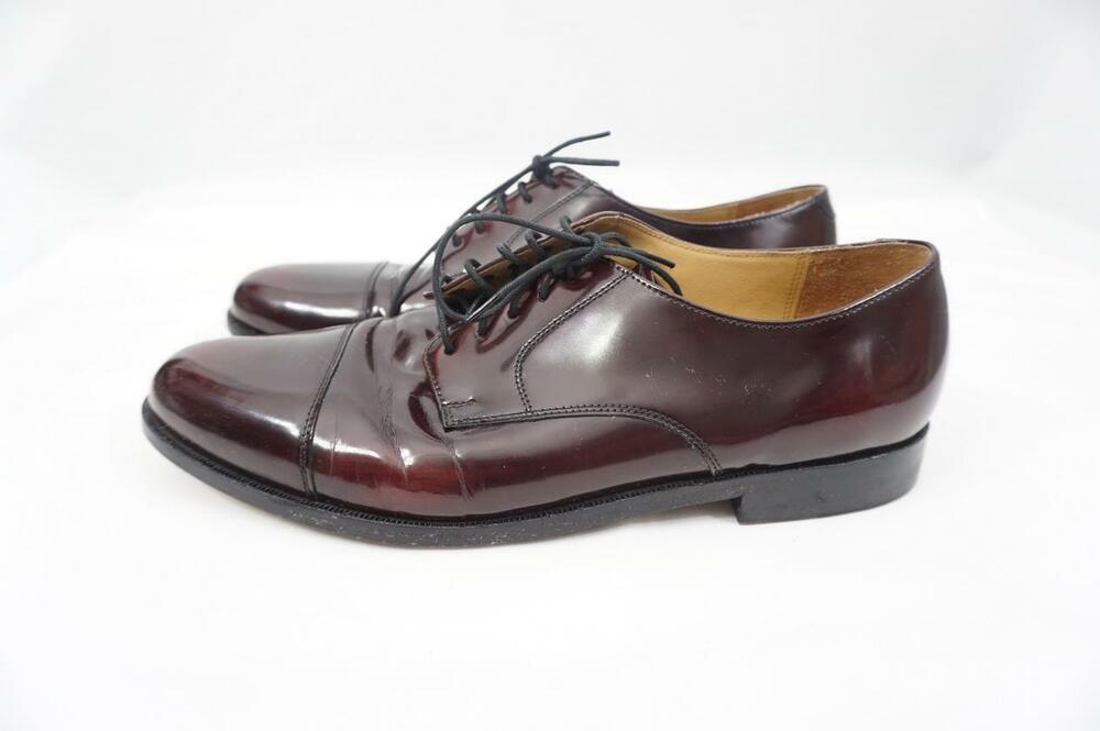 COLE HAAN CALDWELL USED 13 D CAP TOE BURGUNDY LEATHER OXFORDS/DRESS SHOES 08331